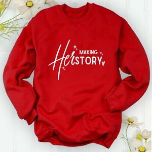 Making HerStory sweathshirt (red)